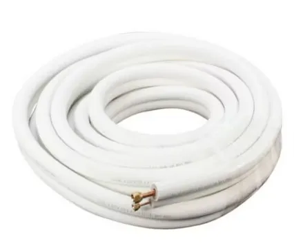 [B143812050F] Mini Split - 1/4"x 3/8" x 1/2" x 50' Lineset With White PE Insulation Both Joined Lineset, Flared Nuts, Type B